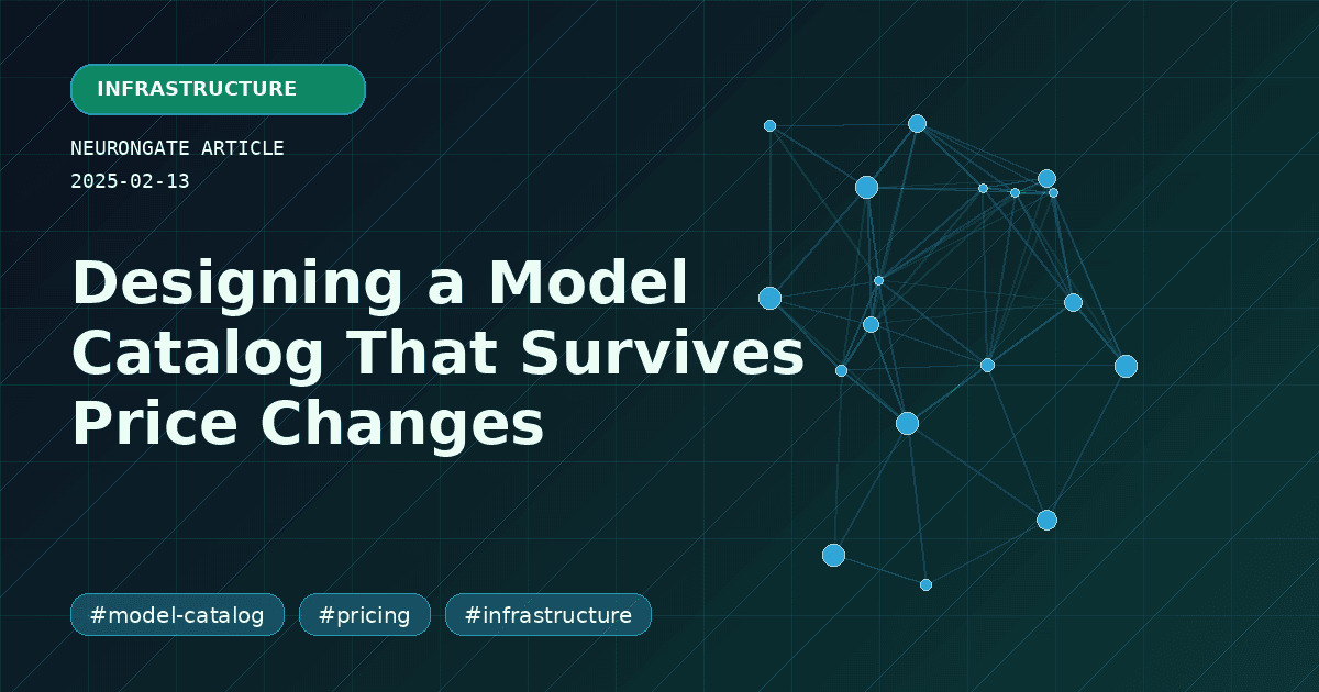 Designing a Model Catalog That Survives Price Changes article preview graphic