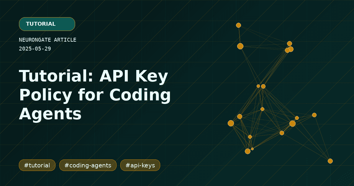 Tutorial: API Key Policy for Coding Agents article preview graphic