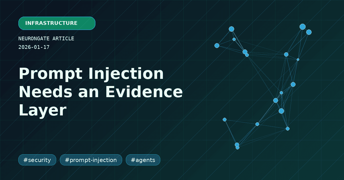 Prompt Injection Needs an Evidence Layer article preview graphic