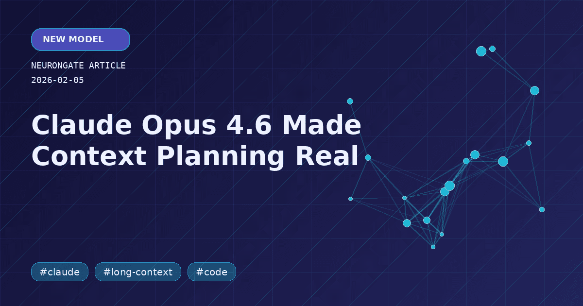 Claude Opus 4.6 Made Context Planning Real article preview graphic