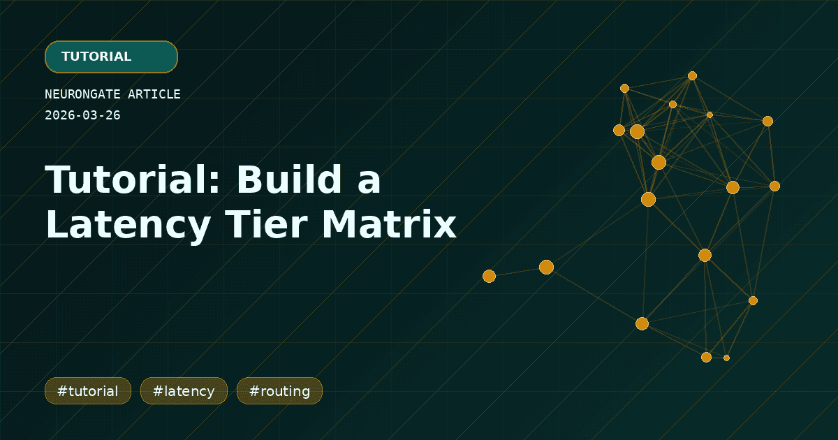Tutorial: Build a Latency Tier Matrix article preview graphic
