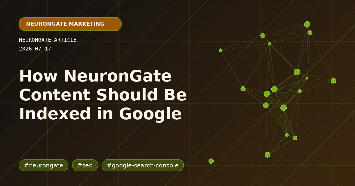 How NeuronGate Content Should Be Indexed in Google article preview graphic