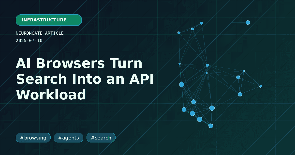 AI Browsers Turn Search Into an API Workload article preview graphic