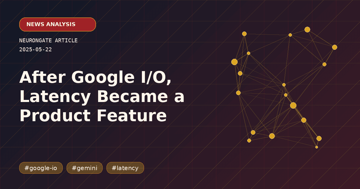 After Google I/O, Latency Became a Product Feature article preview graphic